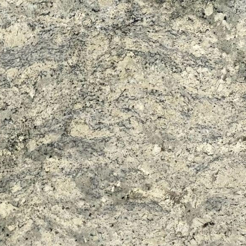 Bianco Romano Granite Slab is mostly shades of Whites, Beige and Grey with small darker flecks of browns and blacks.