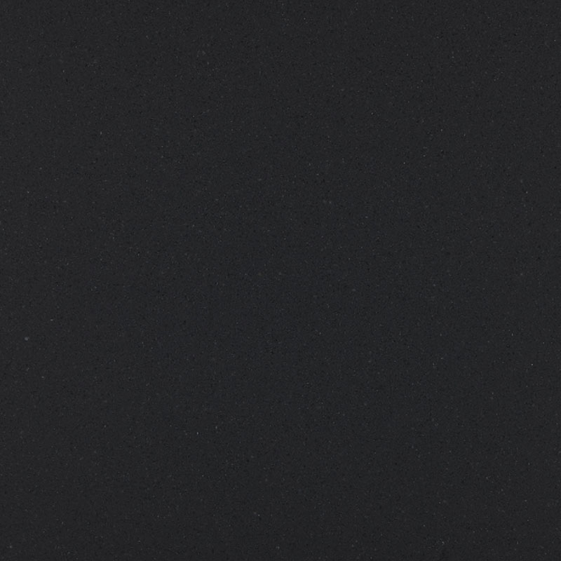 Risotto Black Quartz Countertop Quartz - Deep black background with delicate veins